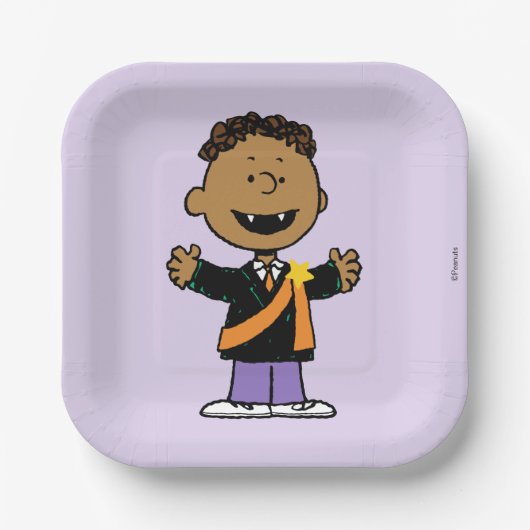Peanuts | Franklin Halloween-Vampir Pappteller (Vorderseite)