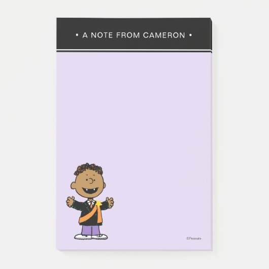 Peanuts | Franklin Halloween-Vampir Post-it Klebezettel (Vorderseite)
