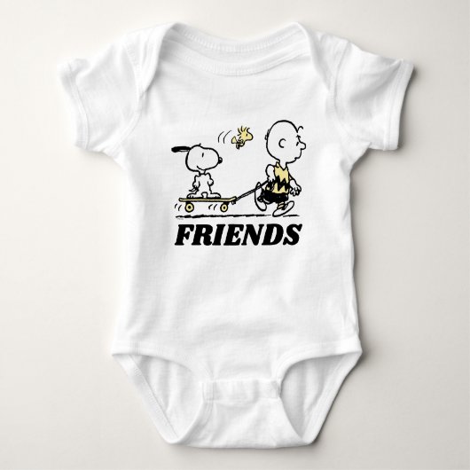 PEANUTS | Friends Skate Boarding Baby Strampler (Vorderseite)