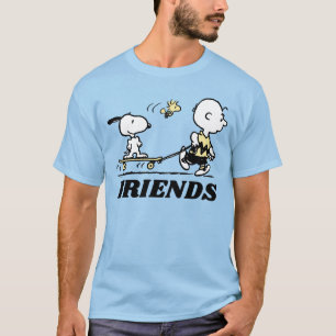 PEANUTS Friends Skate Boarding T-Shirt