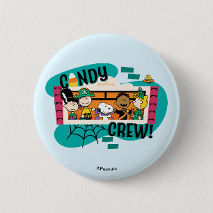 Peanuts Gang Candy Crew Halloween Button