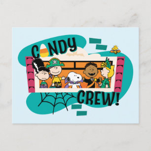 Peanuts Gang Candy Crew Halloween Postkarte