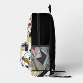 Peanuts Gang Card Deck Pattern Bedruckter Rucksack (Rechts)