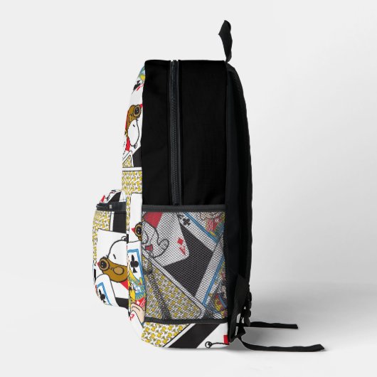 Peanuts Gang Card Deck Pattern Bedruckter Rucksack (Rechts)