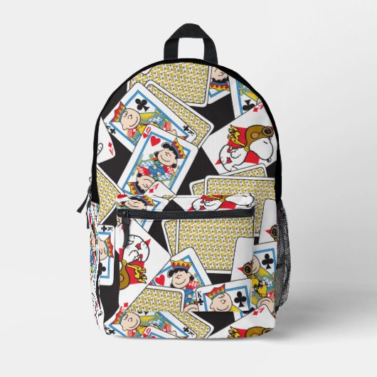 Peanuts Gang Card Deck Pattern Bedruckter Rucksack (Vorderseite)