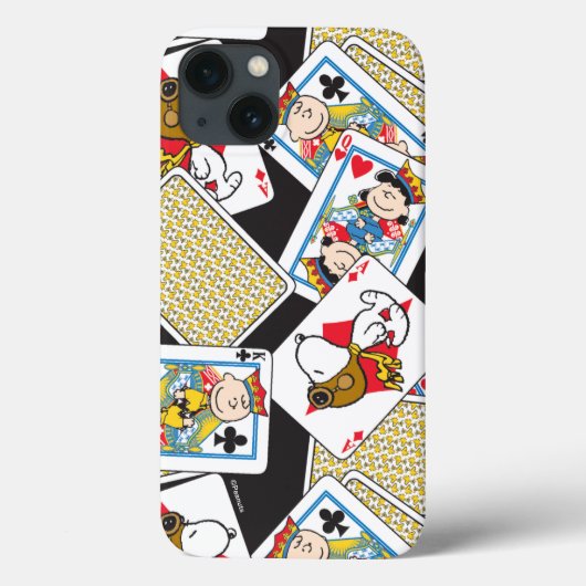 Peanuts Gang Card Deck Pattern Case-Mate iPhone Hülle (Rückseite)