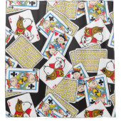 Peanuts Gang Card Deck Pattern Duschvorhang (Vorderseite)