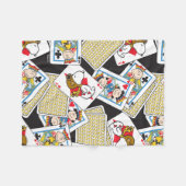 Peanuts Gang Card Deck Pattern Fleecedecke (Vorderseite (Horizontal))