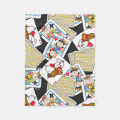 Peanuts Gang Card Deck Pattern Fleecedecke (Vorderseite)