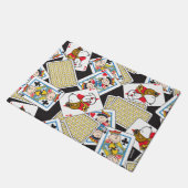 Peanuts Gang Card Deck Pattern Fußmatte (Schrägansicht)