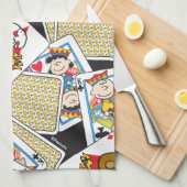 Peanuts Gang Card Deck Pattern Geschirrtuch (Viertel Falte)