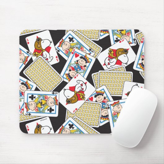 Peanuts Gang Card Deck Pattern Mousepad (Mit Mouse)