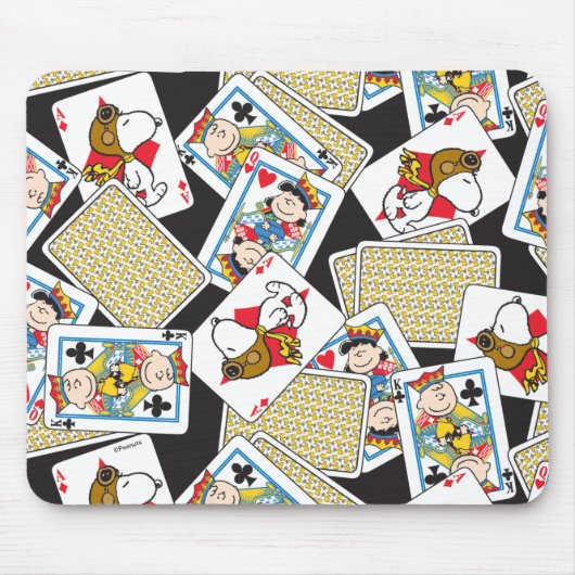 Peanuts Gang Card Deck Pattern Mousepad (Vorne)