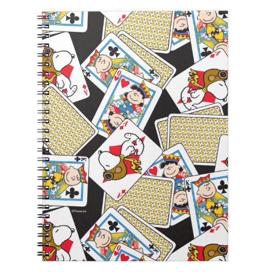 Peanuts Gang Card Deck Pattern Notizblock (Vorderseite)