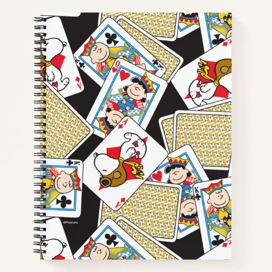Peanuts Gang Card Deck Pattern Notizblock (Vorderseite)