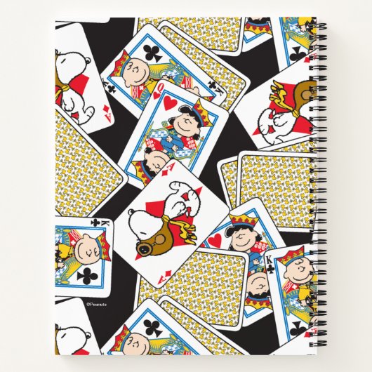 Peanuts Gang Card Deck Pattern Notizblock (Rückseite)