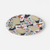 Peanuts Gang Card Deck Pattern Pappteller (Schrägansicht)