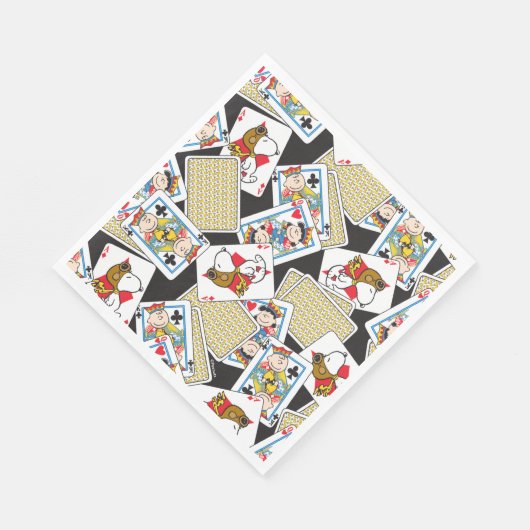 Peanuts Gang Card Deck Pattern Serviette (Ecke)