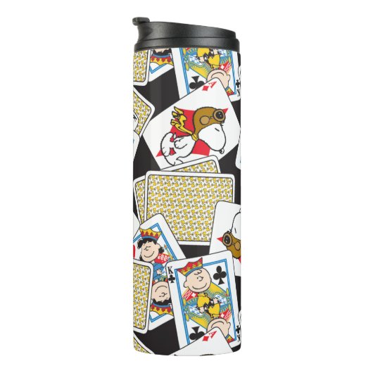Peanuts Gang Card Deck Pattern Thermosbecher (Nach rechts gedreht)