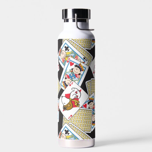 Peanuts Gang Card Deck Pattern Trinkflasche (Links)