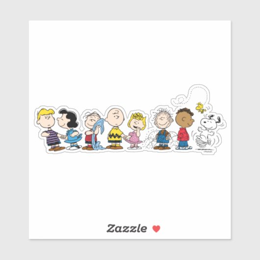 Peanuts Gang Group Lineup Aufkleber (Blatt)
