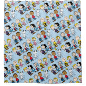 Peanuts Gang Group Lineup Duschvorhang (Vorderseite)