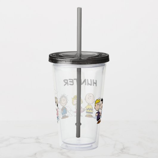 Peanuts Gang Group Lineup | Name hinzufügen Acryltrinkbecher (Rechts)