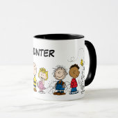 Peanuts Gang Group Lineup | Name hinzufügen Tasse (VorderseiteRechts)