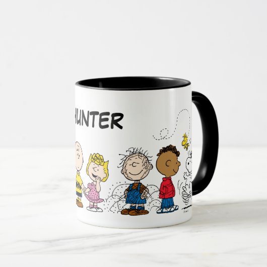 Peanuts Gang Group Lineup | Name hinzufügen Tasse (VorderseiteRechts)