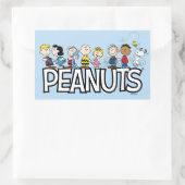 Peanuts Gang Group Lineup Rechteckiger Aufkleber (Tasche)