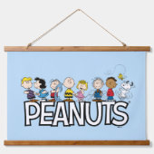 Peanuts Gang Group Lineup Wandteppich Mit Holzrahmen (Vorne)