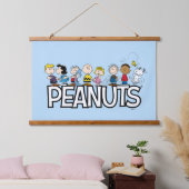 Peanuts Gang Group Lineup Wandteppich Mit Holzrahmen (Schlafzimmer)