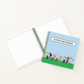 Peanuts Gang Group Lineup Zeichnend Notizblock (Innenseite)