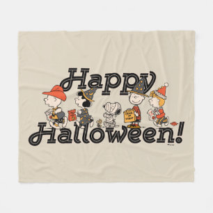 Peanuts-Gang Happy Halloween-Parade Fleecedecke