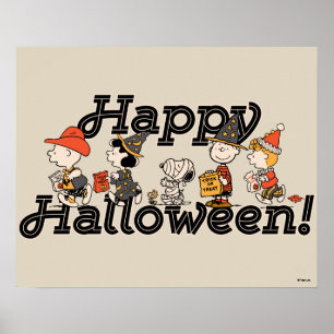 Peanuts-Gang Happy Halloween-Parade Poster