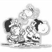 Peanuts Gang Lifting Snoopy Aufkleber (Vorderseite)