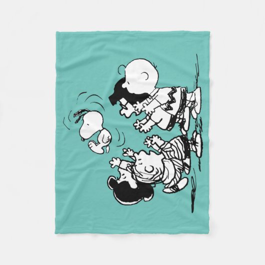 Peanuts Gang Lifting Snoopy Fleecedecke (Vorderseite)