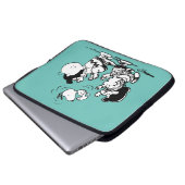 Peanuts Gang Lifting Snoopy Laptopschutzhülle (Vorne Knopf)