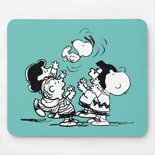 Peanuts Gang Lifting Snoopy Mousepad (Vorne)