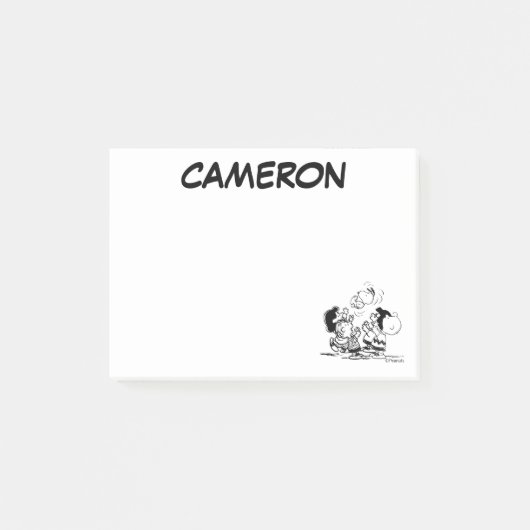 Peanuts Gang Lifting Snoopy Post-it Klebezettel (Vorderseite)