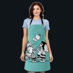 Peanuts Gang Lifting Snoopy Schürze<br><div class="desc">Karo diese lustige Grafik von Lucy,  Linus,  Marcie und Charlie Brown,  die Snoopy in die Luft werfen.</div>