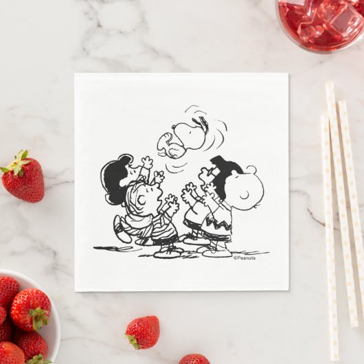 Peanuts Gang Lifting Snoopy Serviette (Beispiel)