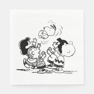 Peanuts Gang Lifting Snoopy Serviette