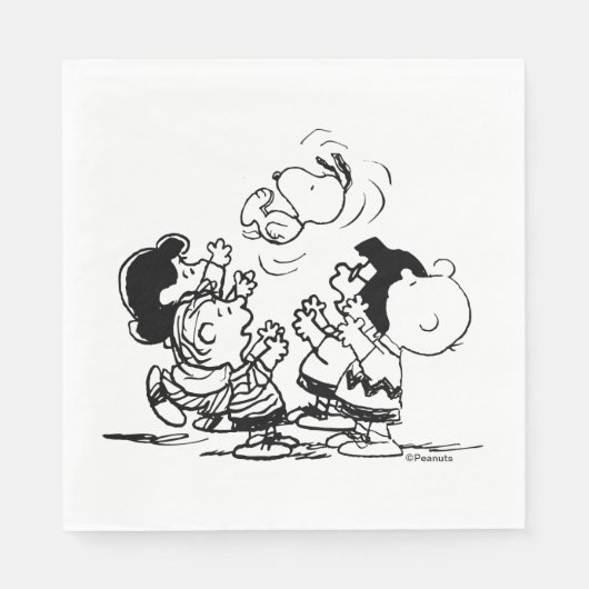 Peanuts Gang Lifting Snoopy Serviette (Vorderseite)
