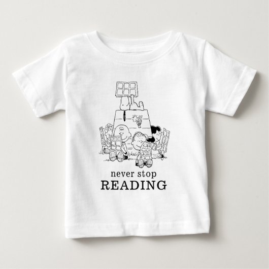 Peanuts Gang Reading Comic Baby T-shirt (Vorderseite)