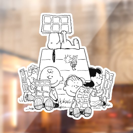 Peanuts Gang Reading Comic Fensteraufkleber (Blatt 2)