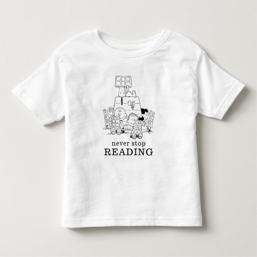 Peanuts Gang Reading Comic Kleinkind T-shirt (Vorderseite)