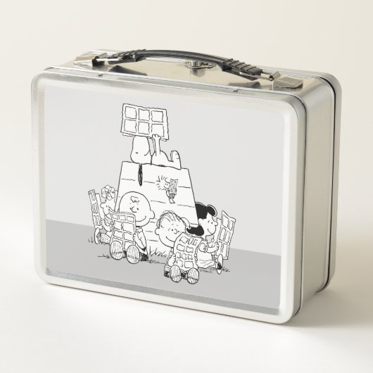 Peanuts Gang Reading Comic Metall Brotdose (Rückseite)