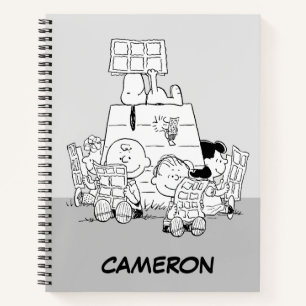 Peanuts Gang Reading Comic Notizblock