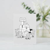 Peanuts Gang Reading Comic Postkarte (Stehend Vorderseite)